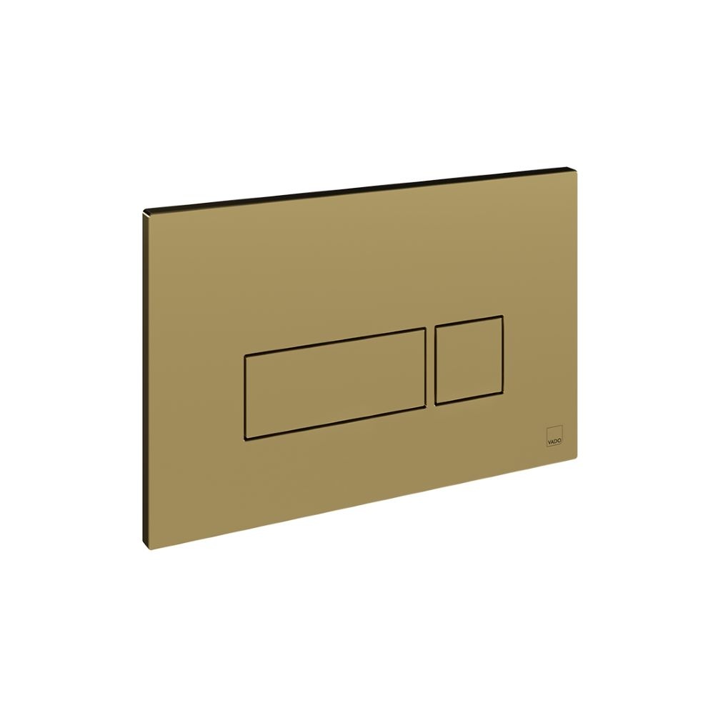 Cut out image of Vado Cameo Satin Brass Square Button Flush Plate